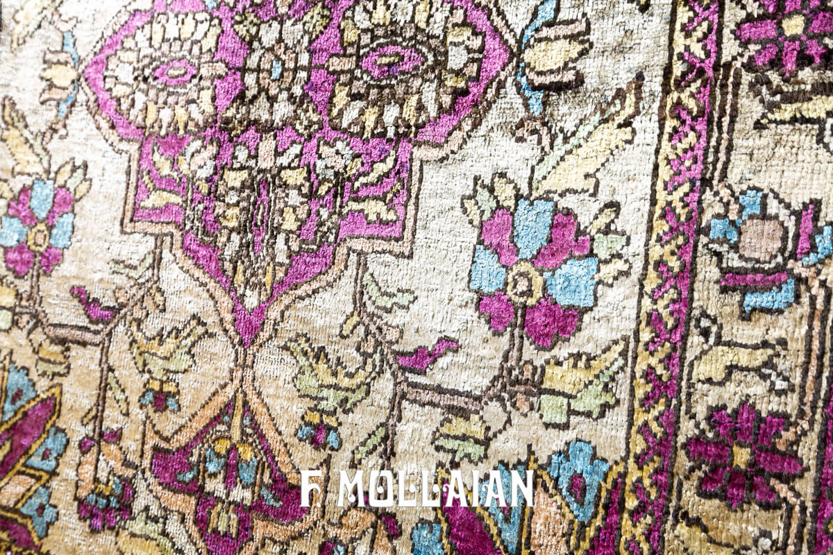 Kashan Mohtasham Rug Silk Qajar Pair n°:304180